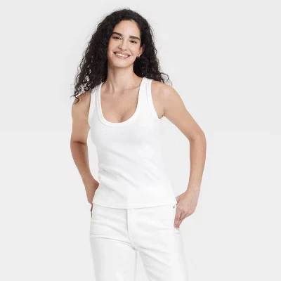 Женская майка Universal Thread Slim Fit, белая