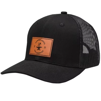 Мужская шляпа дальнобойщика Snapback Mesh Back Cap Регулируемая повседневная бейсболка черного цвета