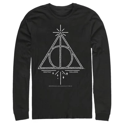 Мужской лонгслив Harry Potter Дары смерти, черный