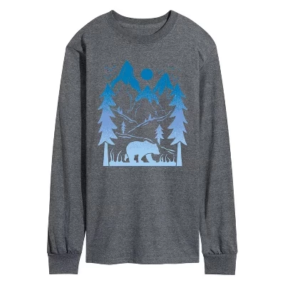 Мужской лонгслив Instant Message Bear Mountains, серый