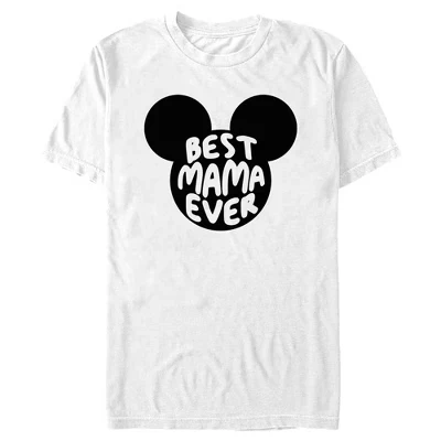 Мужская футболка Mickey & Friends Best Mama Ever с мышиными ушками, белая