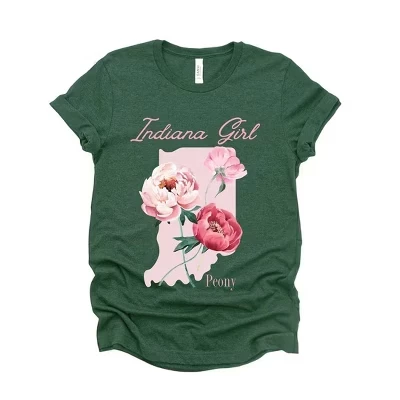 Женская футболка Indiana Girly Flower с коротким рукавом и графическим рисунком forest