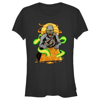 Женская футболка Juniors Womens Lost Gods с изображением мумии на Хэллоуин, черная