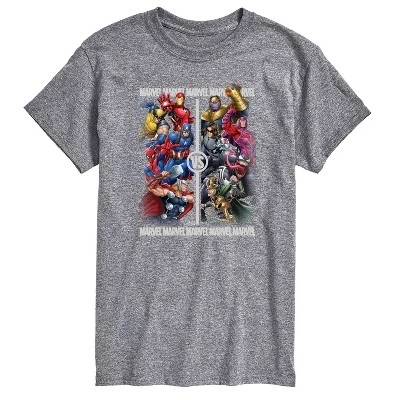 Men's -  - Super Heroes Vs Villains Short Sleeve Graphic T-Shirt athletic heather