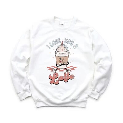 Женский свитшот Simply Sage «I Love You A Latte», белый