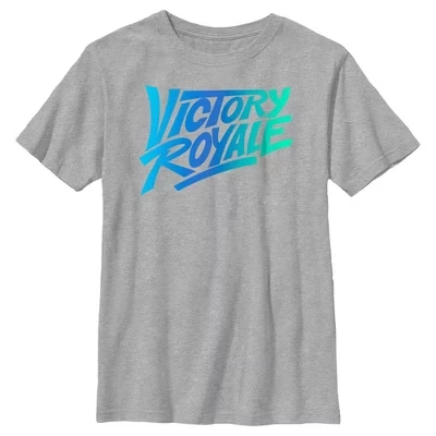 Футболка с градиентным логотипом Victory Royale для мальчика athletic heather