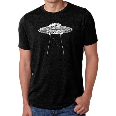 Мужская футболка премиум-класса с надписью Word Art - Flying Saucer UFO black