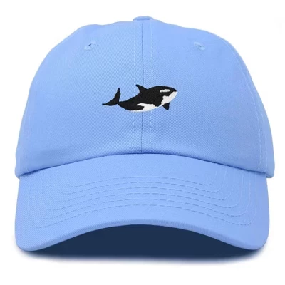 Мужская хлопковая кепка DALIX Orca с вышивкой, голубая
