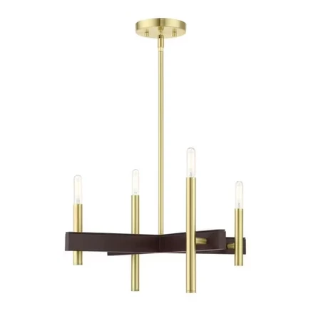 Люстра Livex Lighting Denmark, сатиновая латунь