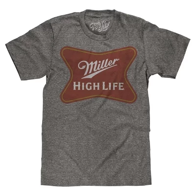 Футболка с логотипом Miller High Life с золотой каймой graphite snow heather
