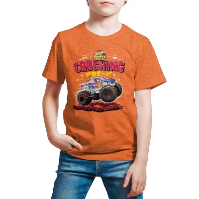 Мальчиковая футболка Hot Wheels, меланжево-оранжевая