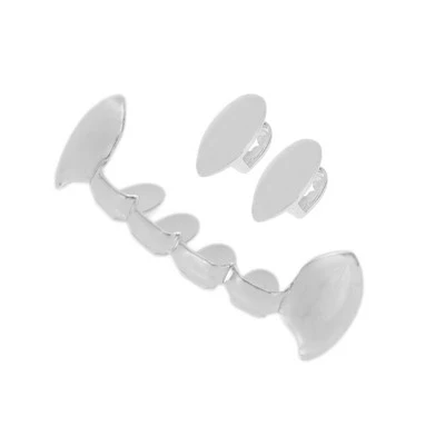 Мужские накладные зубы Unique Bargains Double Fangs, серебристые