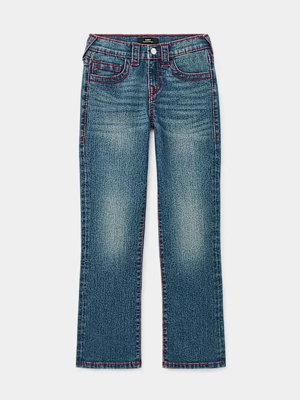Детские джинсы прямого кроя True Religion Ricky Big T, средняя стирка