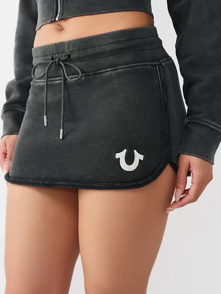 Женская мини-юбка True Religion Vintage Washed, черная