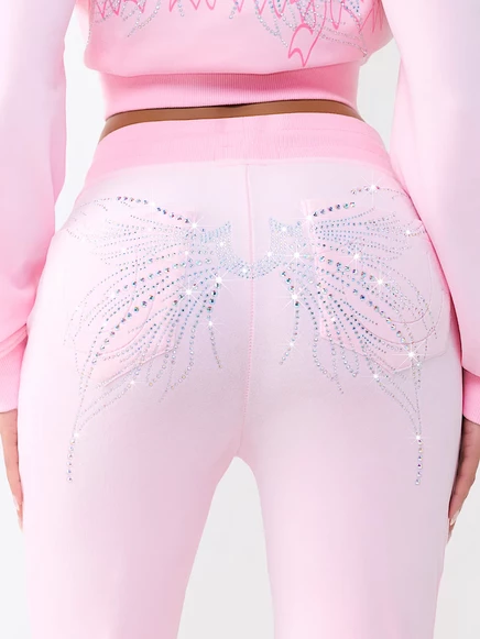 Женские велюровые штаны True Religion Wing Velour, розовые