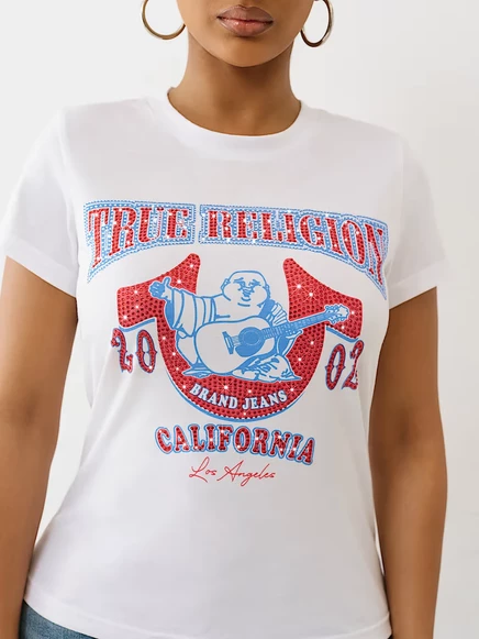 Футболка True Religion Crystal Buddha с кристаллами