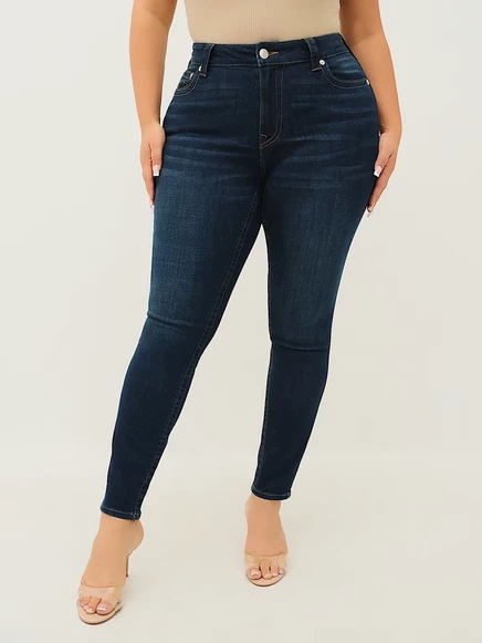Женские джинсы True Religion Jennie Plus узкие средней посадки, индиго