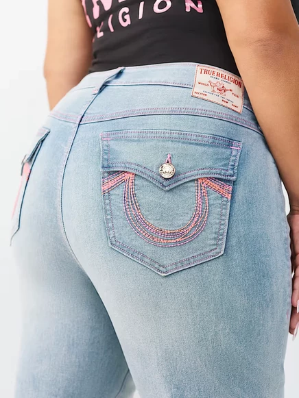 Женские джинсы True Religion Plus Becca, светлая Skyline