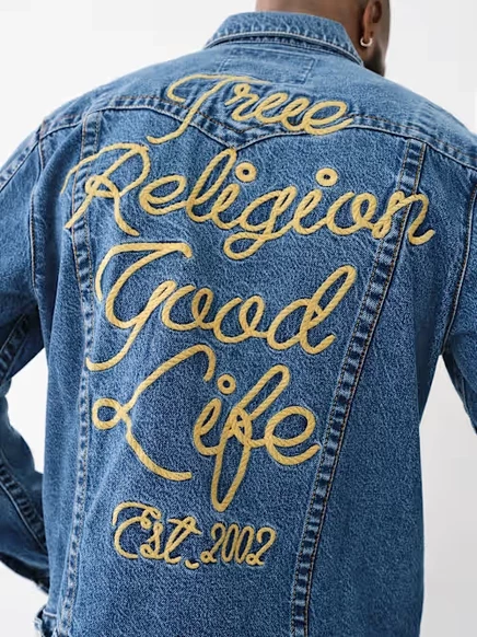 Джинсовая куртка True Religion Jimmy Rope Stitch Itonda, средняя стирка