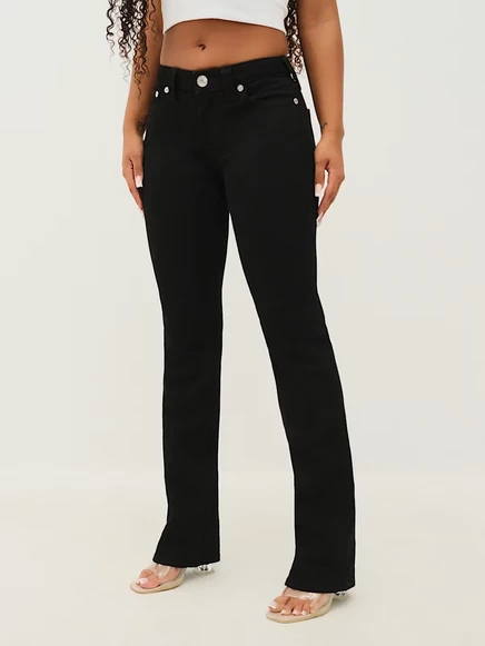 Женские джинсы True Religion Billie средняя посадка, прямые, черные
