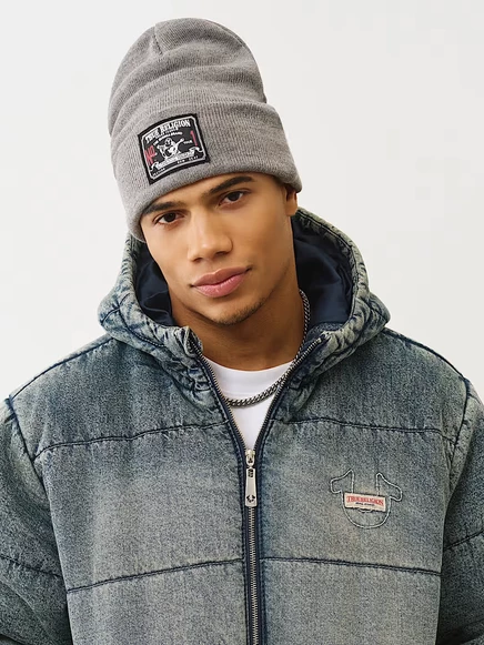Шапка True Religion World Tour Patch, серый меланж