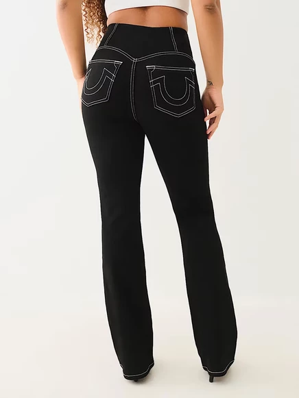 Женские джинсы True Religion Becca Truly Snatched, расклешенные, высокой посадки