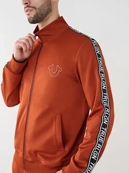 Тренировочная куртка True Religion True Logo Trim Track, черная