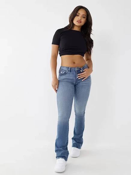 Женские джинсы‑клеш True Religion Becca, средняя посадка, средняя стирка Maze Runner