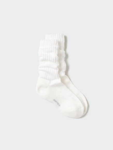 Носки с напуском Uniqlo HEATTECH белого цвета