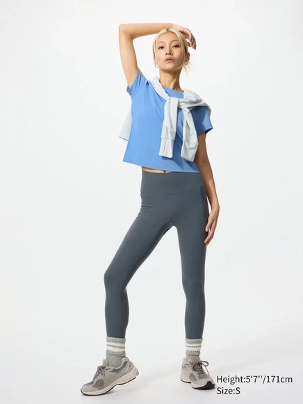 Женские леггинсы Uniqlo Ultra Stretch Active, темно-серые