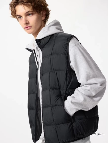Мужская стеганая жилетка Uniqlo PUFFTECH, черная