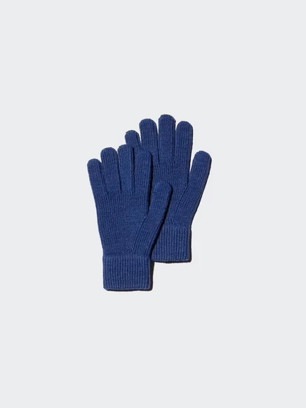 Унисекс перчатки Uniqlo HEATTECH вязаные, синие