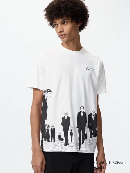 Унисекс футболка Uniqlo MANGA UT 100th HUNTER×HUNTER, белая