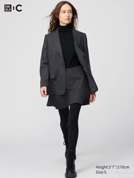 Женская юбка-шорты Uniqlo Flare, серая