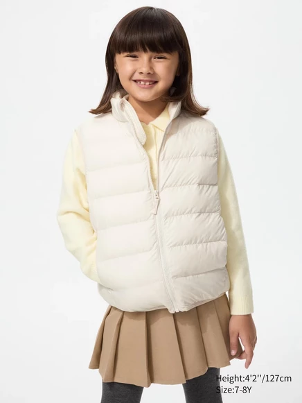 Детский жилет Uniqlo PUFFTECH, молочно-белый