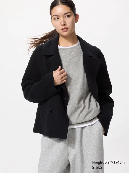 Женская флисовая футболка Uniqlo, длинный рукав, серая