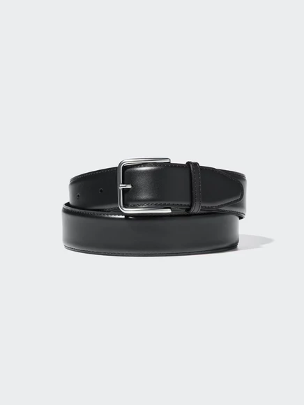 Женский ремень Uniqlo Stitched Middle Width, черный