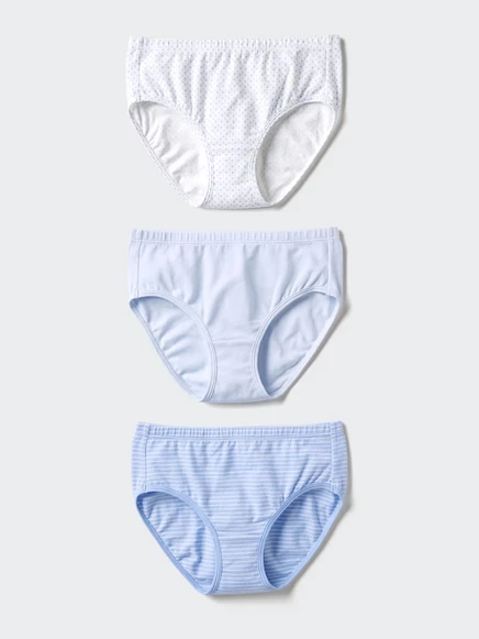 Детские трусики Uniqlo, 3 шт, хлопок-стрейч, слоновая кость