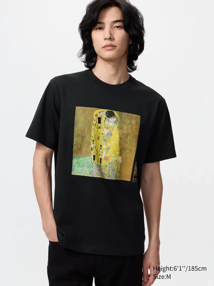 Мужская футболка Uniqlo MoMA Poster Art Collection, черная