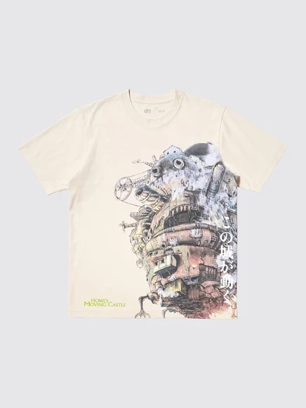 Унисекс футболка Uniqlo Studio Ghibli UT Howl's, молочно-белая