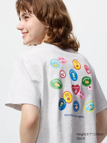 Женская футболка Uniqlo UT Sanrio, серая