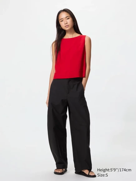 Женские брюки Uniqlo Jersey Barrel, черные