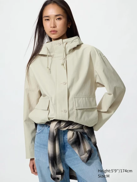 Женская утилитарная парка Uniqlo, бежевая