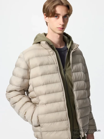 Мужская куртка Uniqlo PUFFTECH, бежевая