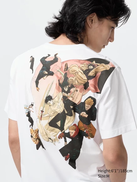 Унисекс футболка Uniqlo MANGA Jujutsu Kaisen, белая