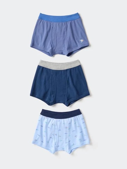 Детские трусы-боксёры Uniqlo 3 шт., синие
