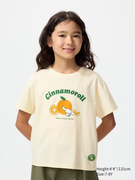 Детская футболка Uniqlo UT Sanrio, кремовая