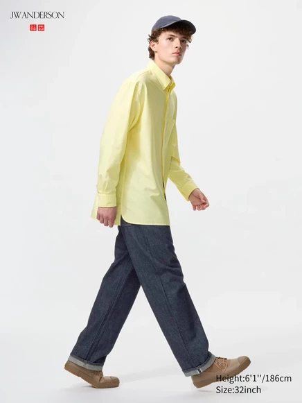Мужские джинсы Uniqlo Selvedge Straight Tall, темно-синие