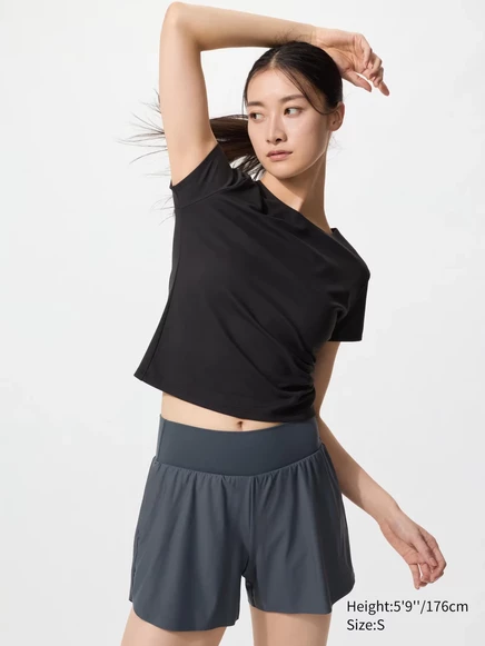 Женская спортивная футболка Uniqlo Ultra Stretch, черная
