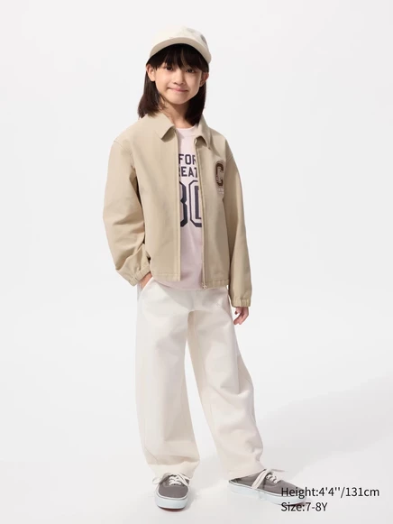 Детские спортивные брюки Uniqlo DRY Barrel, слоновая кость